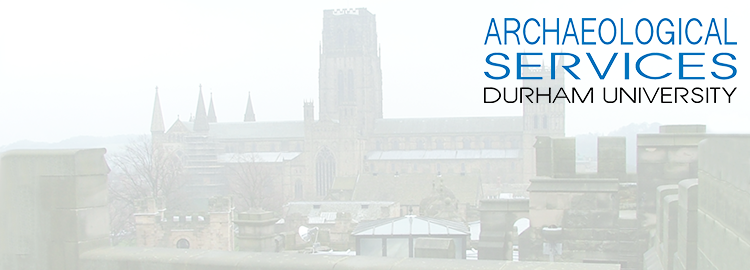 Archaeological Services logo with Durham cathedral as a backdrop