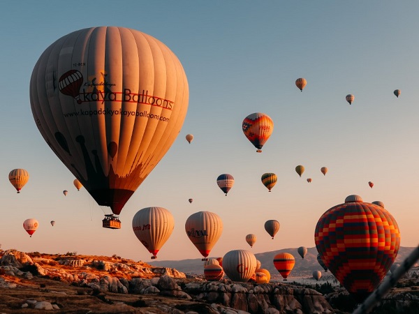 hot air balloons floaitngin the sky