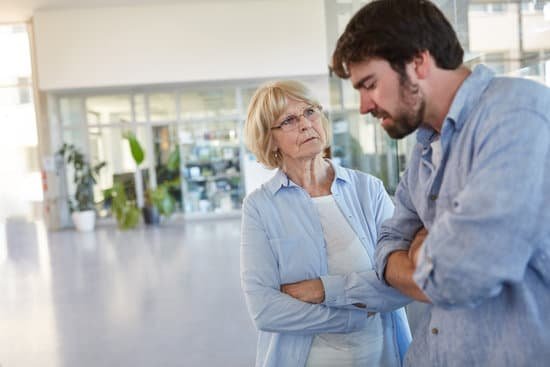 Woman listening to man talking