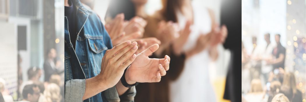 Clapping hands for student awards