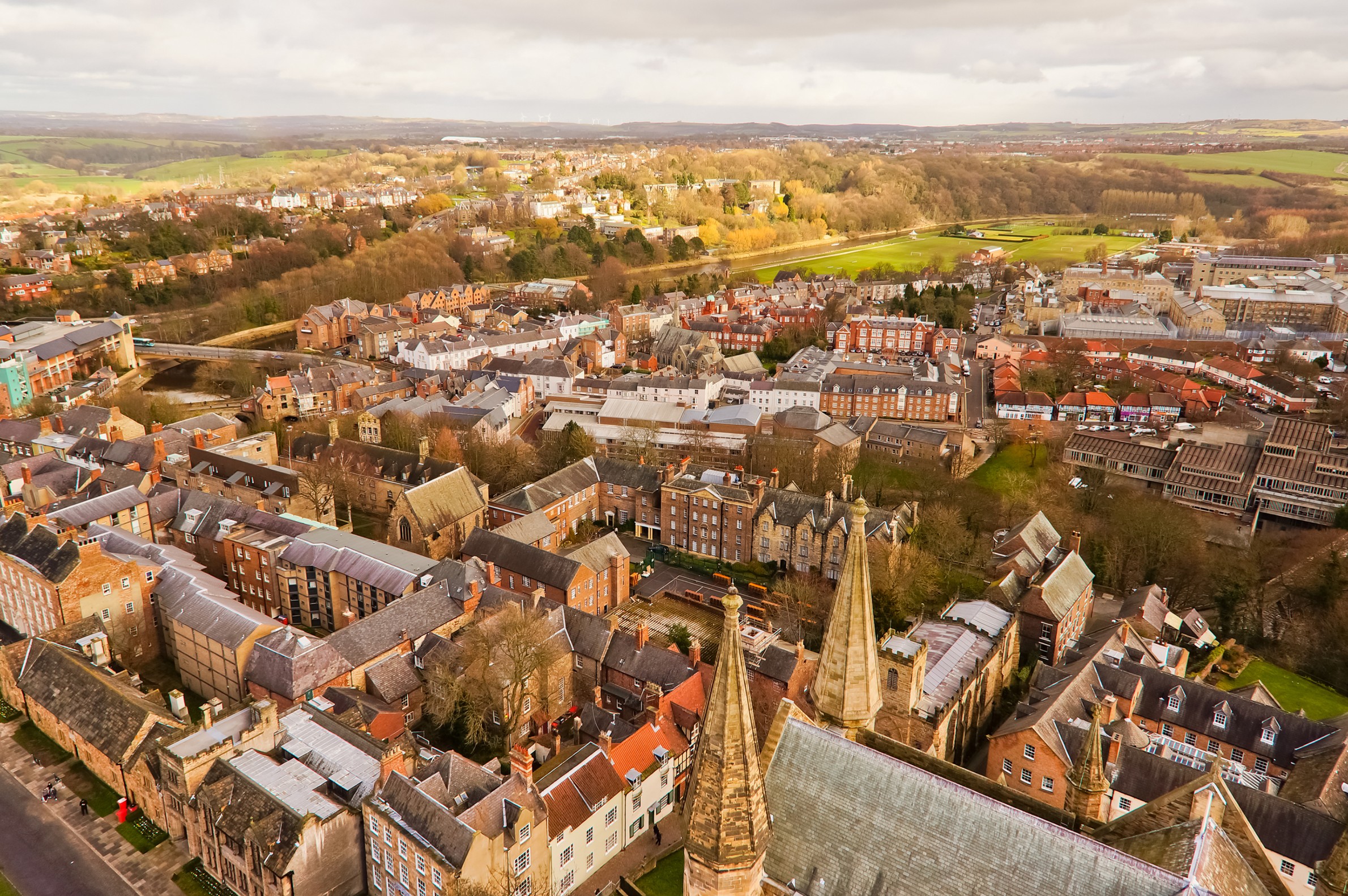 Durham City aerial view
