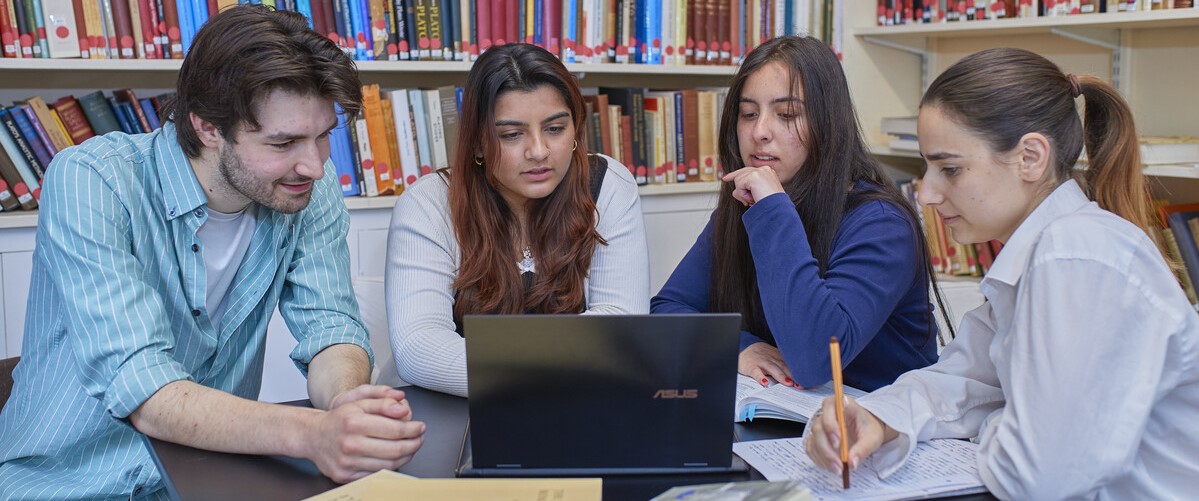 A group researching a project