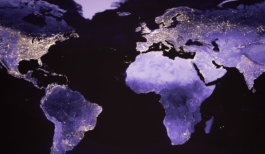 A digital world map
