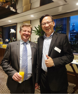 Andy Chan pictured with Glen Whitehead at event in Hong Kong