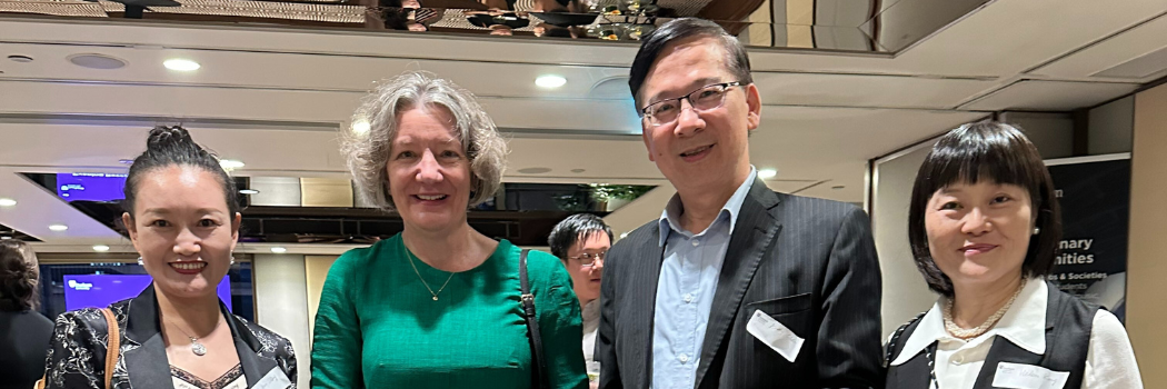 Andy Chan pictured with Vice-Chancellor and other alumni in Hong Kong