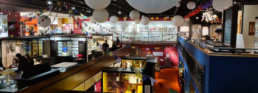 Oriental Museum, gallery view with paper lanterns