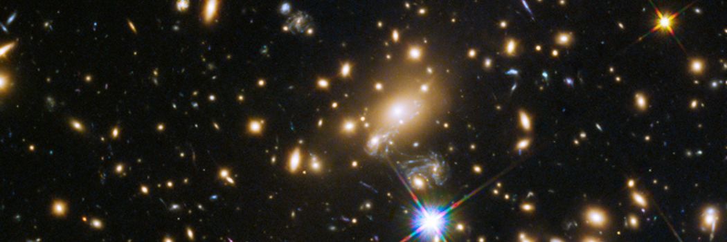 A supernova surrounded by stars