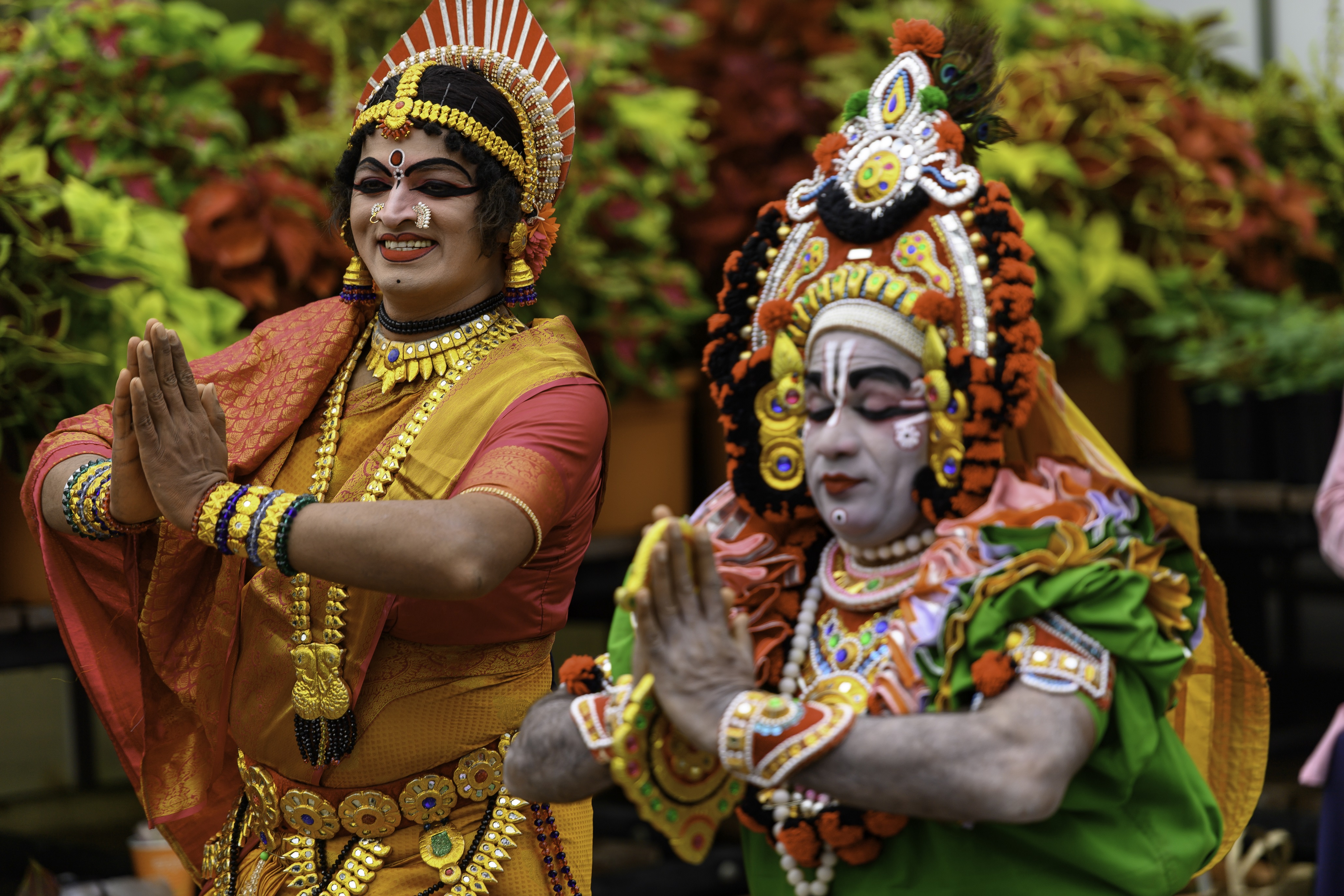 A group of people wearing costumes