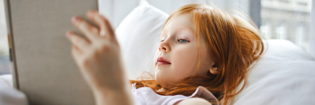 Child reading a book