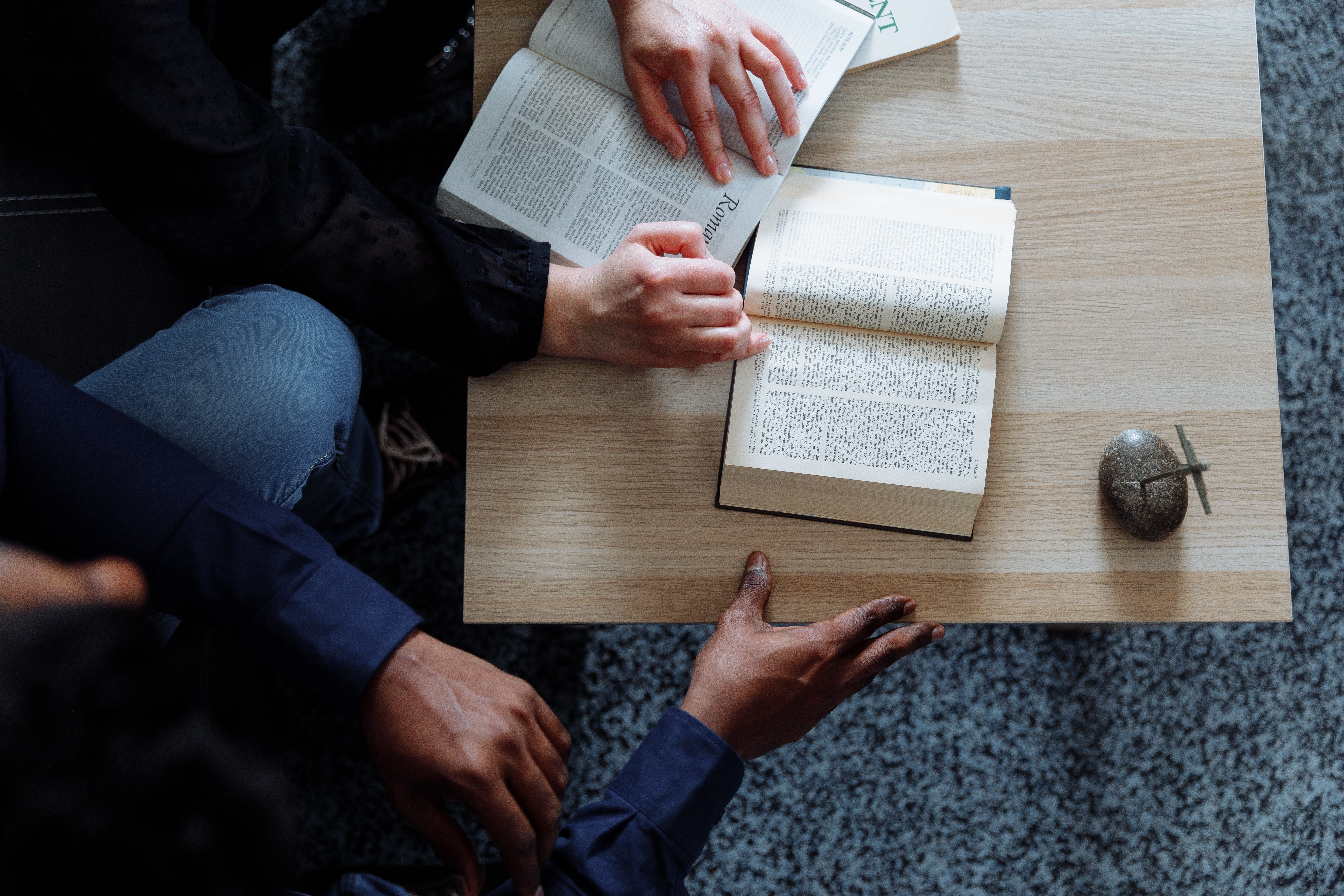 People reading book