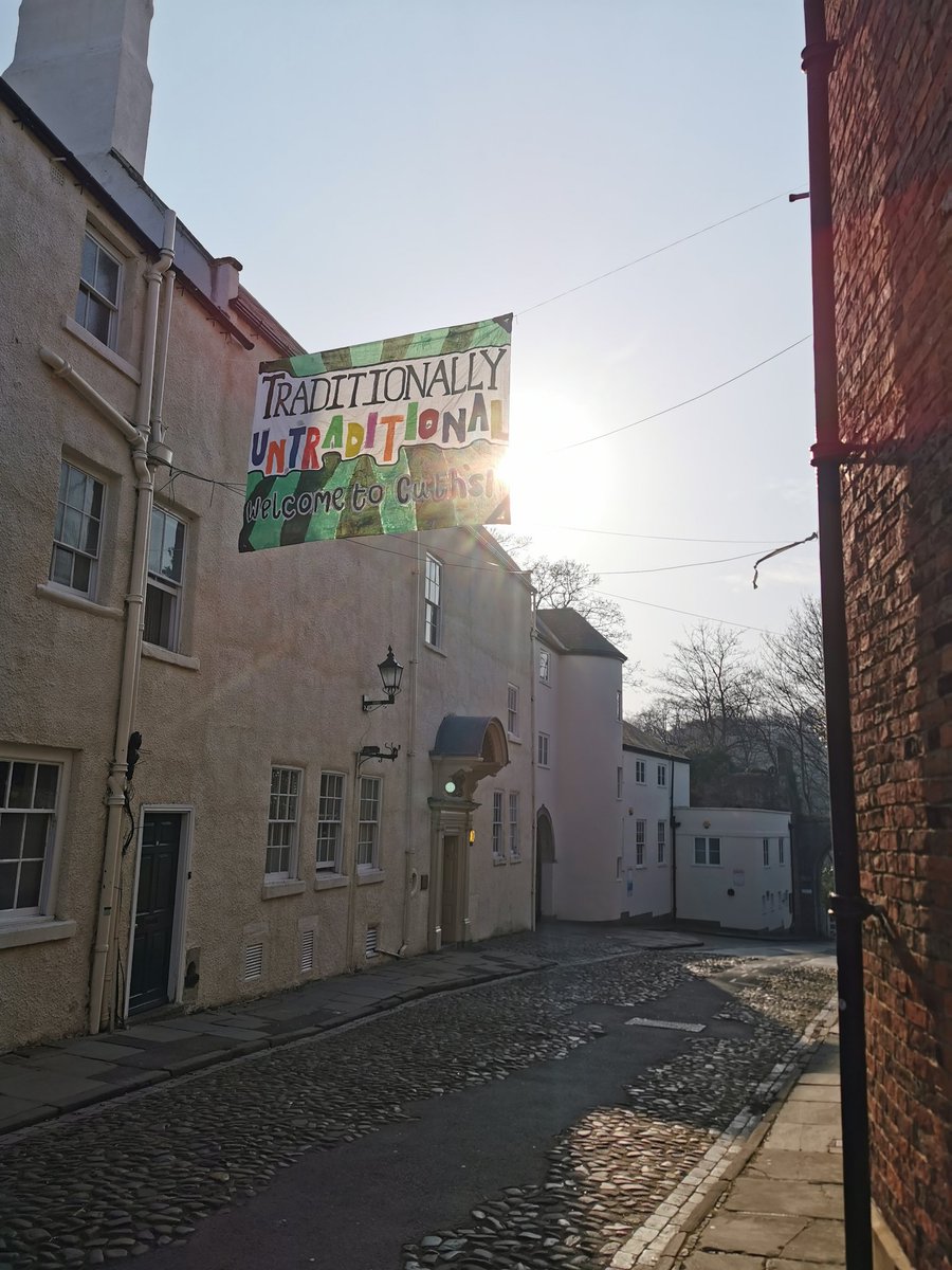 South Bailey looking towards the River with a Cuth's Banner