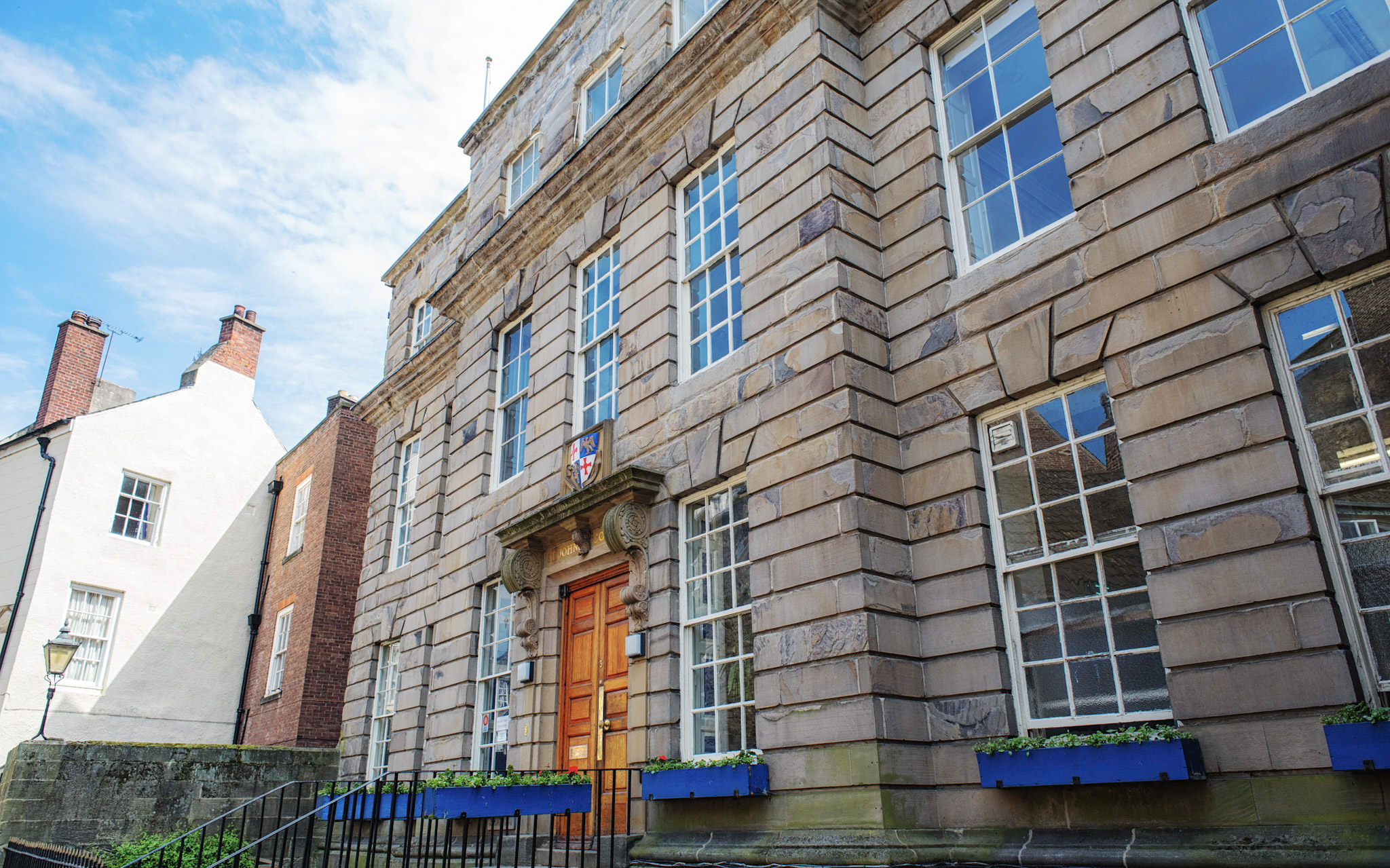 Front door outside St John's College