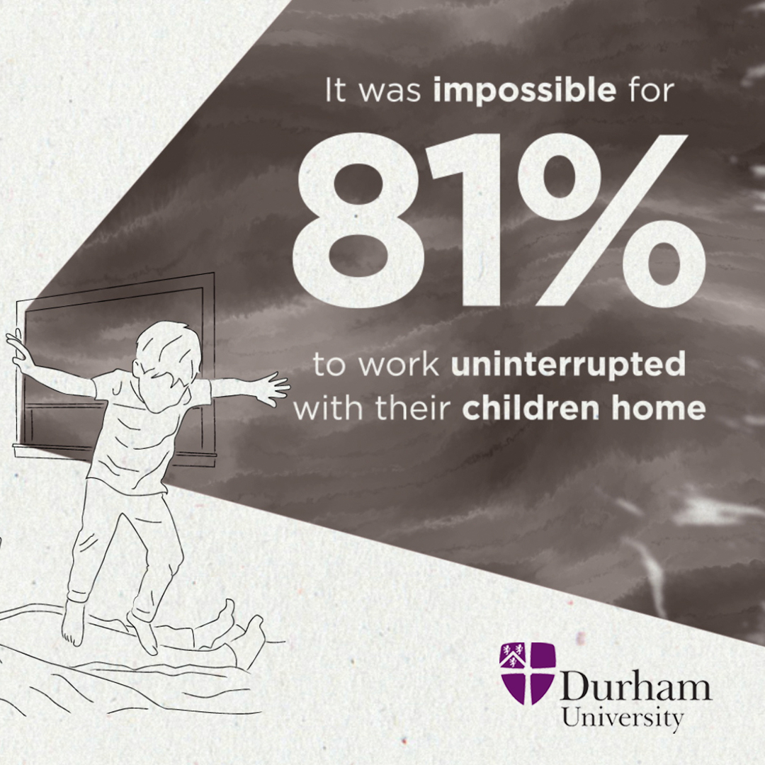 infographic depicting the statistic it was impossible for 81% to work uninterrupted with their children home
