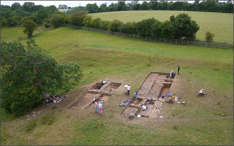 Aerial photograph of excavations in 2015 (taken by Mark Woolston-Houshold)