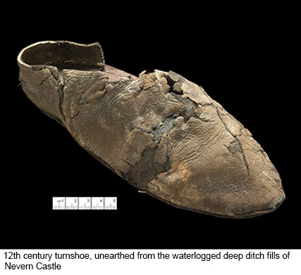 Medieval leather shoe