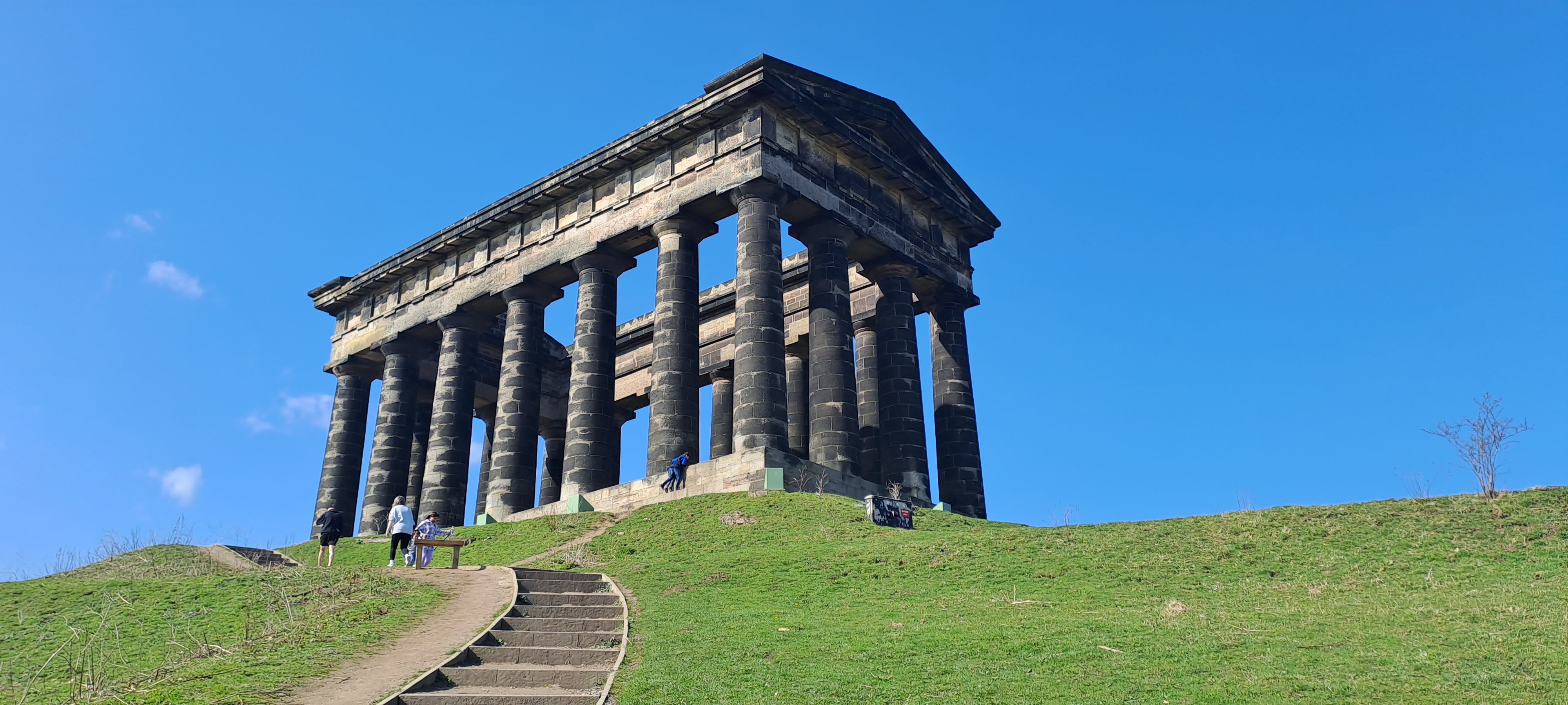 The Penshaw monument: a 19th-century recreation of a Greek temple