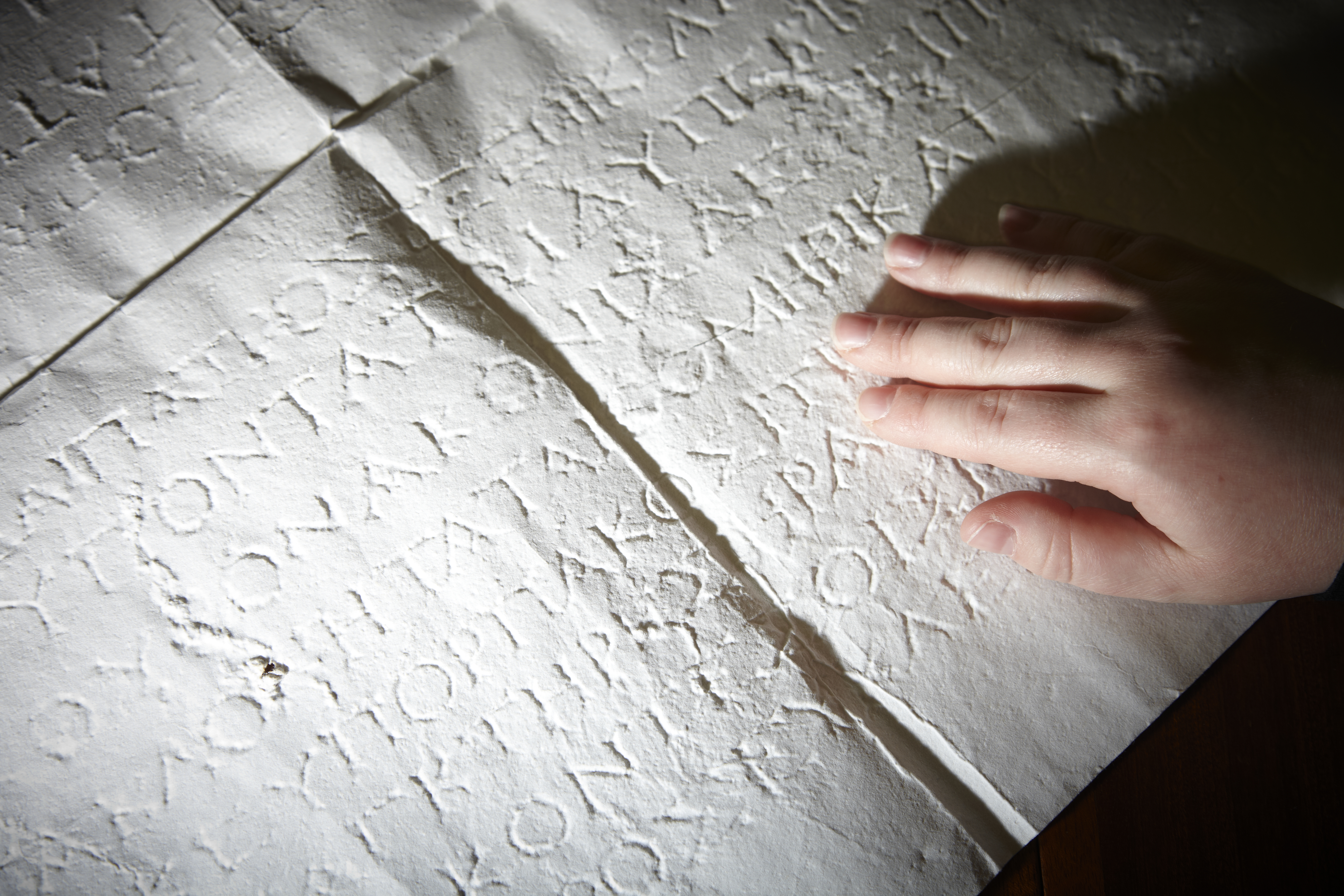 Ancient text carved on clay.