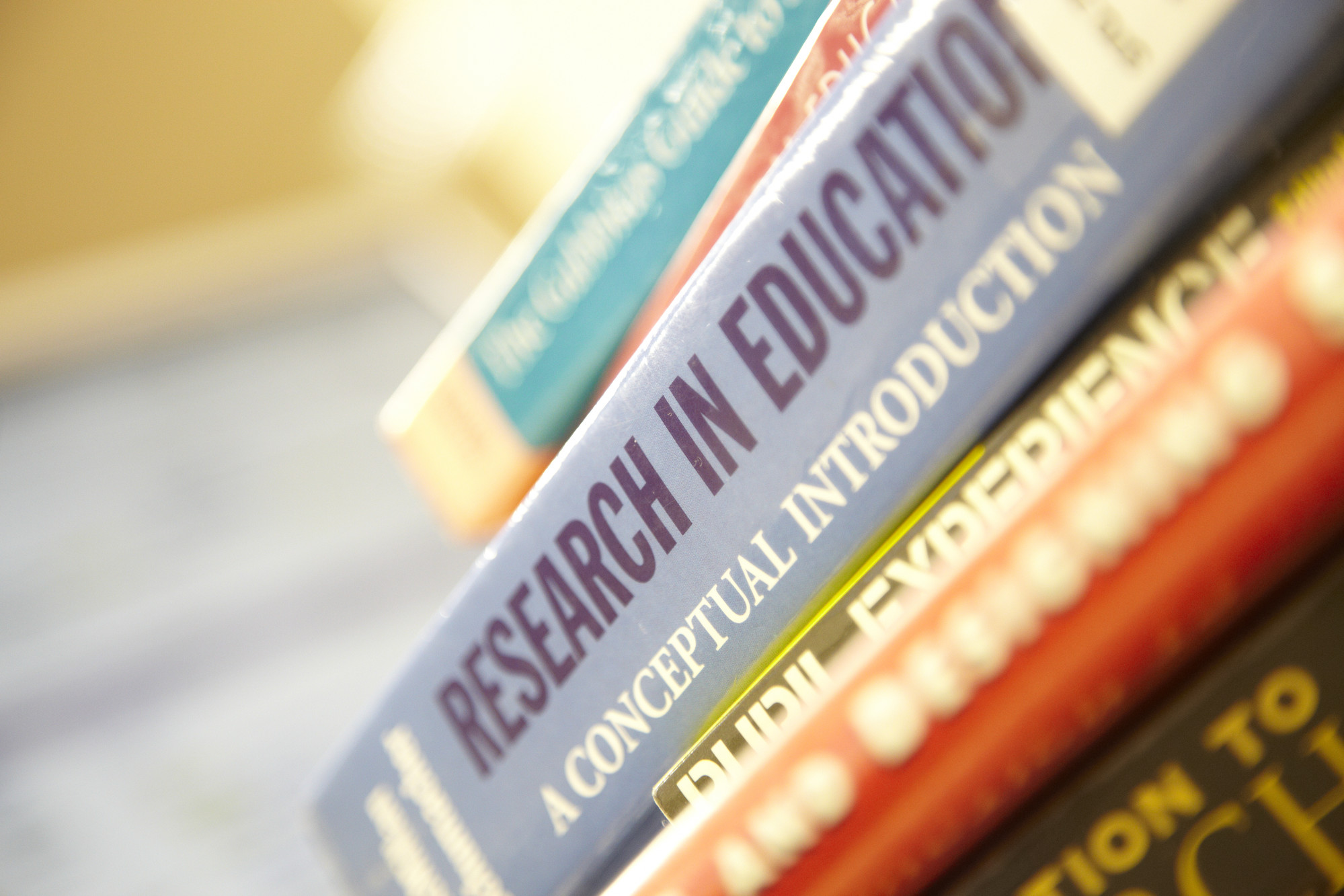Stack of Education books