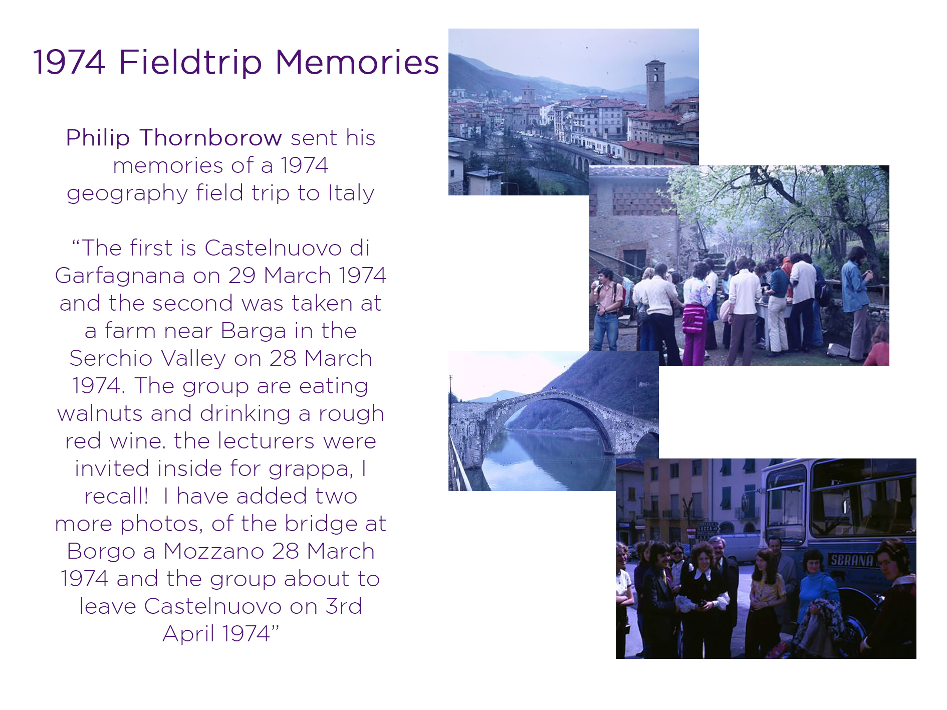 Memories of Alum Philip Thornborow