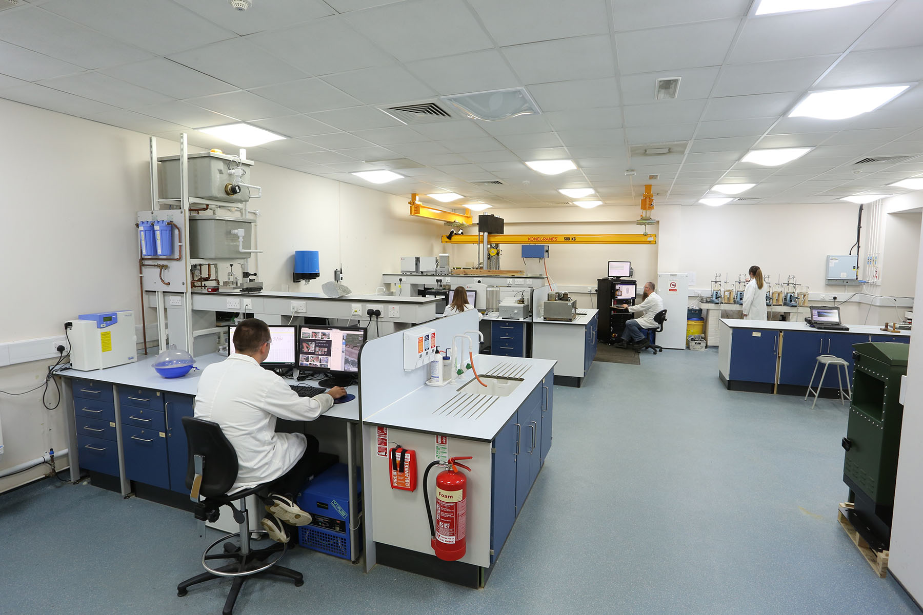 Technicians working in lab