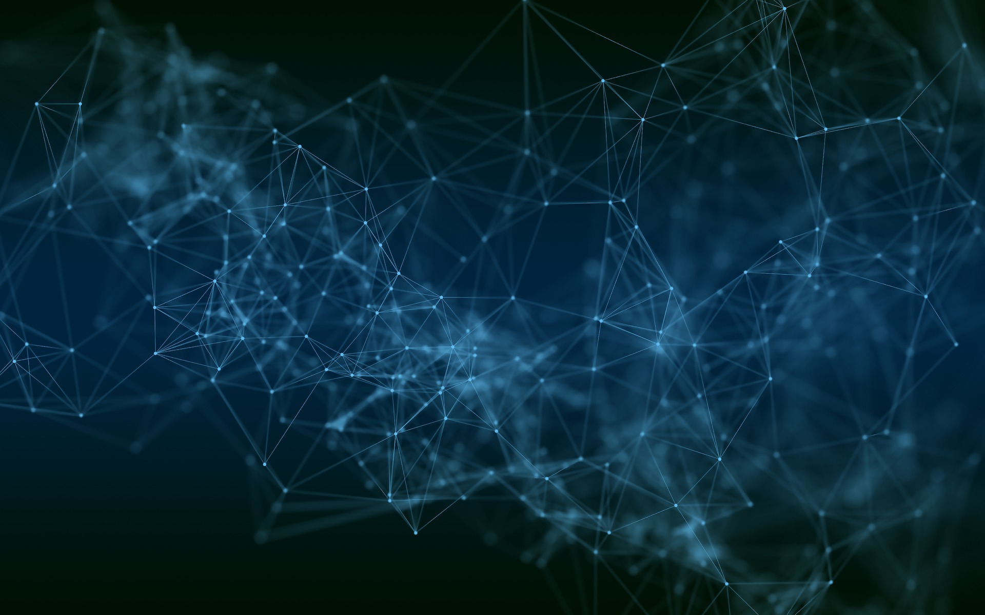 Illustration of a web of data points connected together