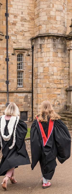 Student graduate in gown