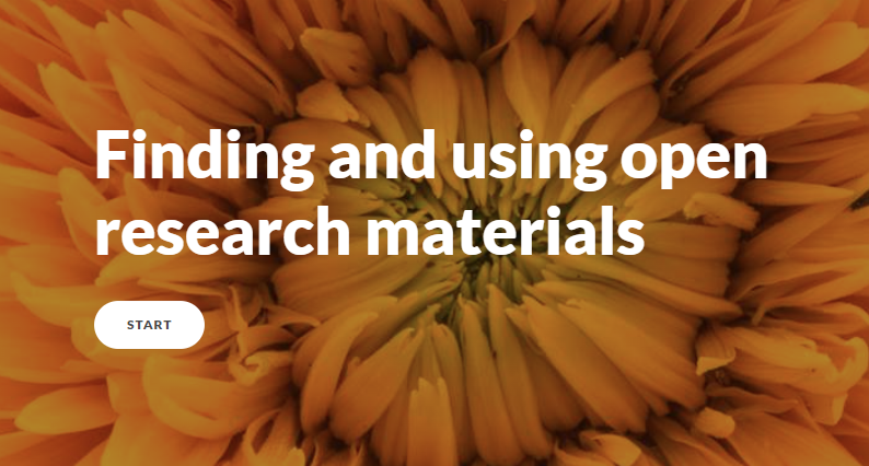 Finding and using open research materials tutorial homepage