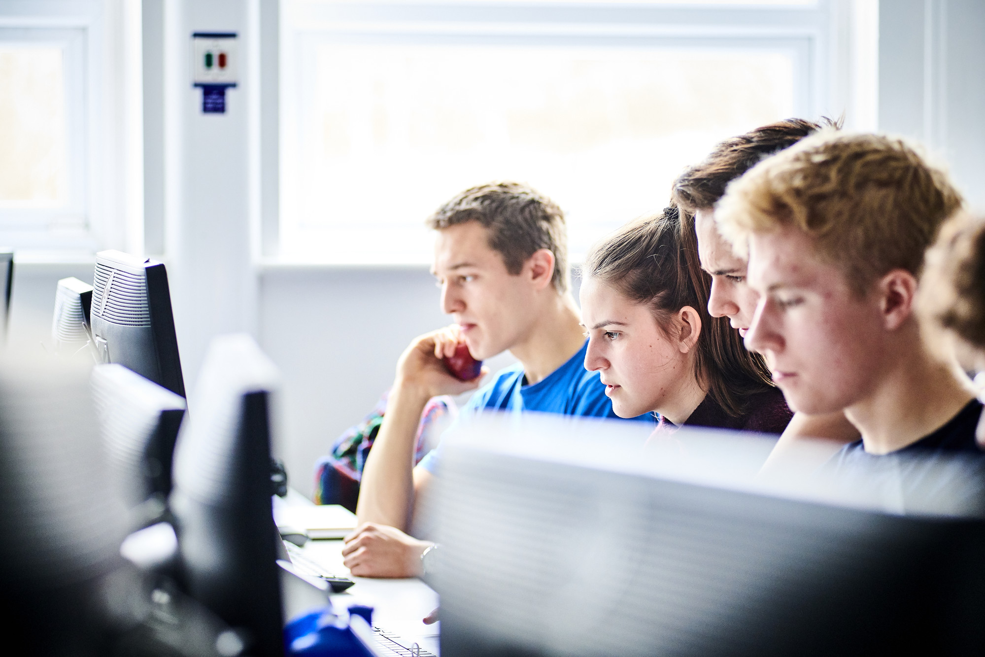 TStudents in computing practical