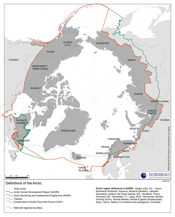 Map of Arctic