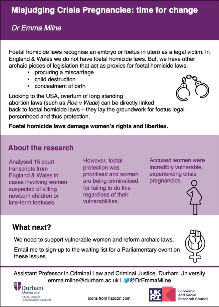 Misjudging Crisis Pregnancies infographic