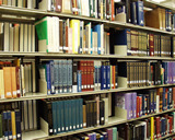 Books on shelves