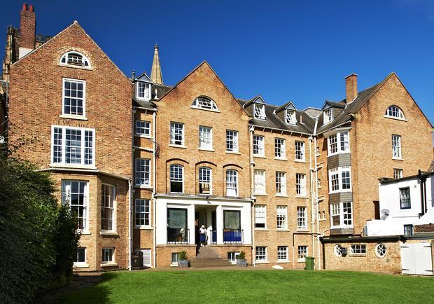 Historic buildings in the sunshine