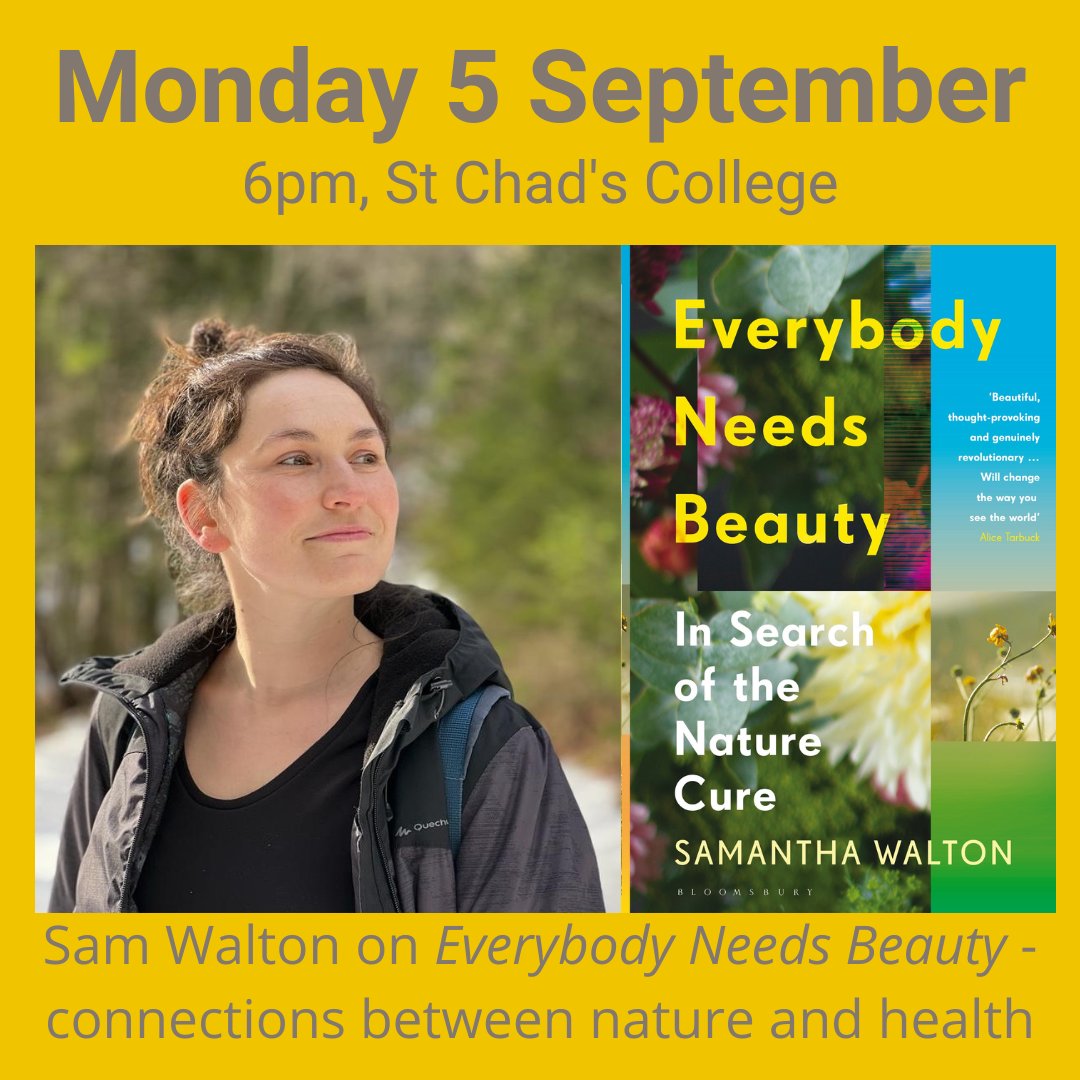 Flyer advertising Sam Walton talk on 'Everybody Needs Beauty' and the connections between nature and health