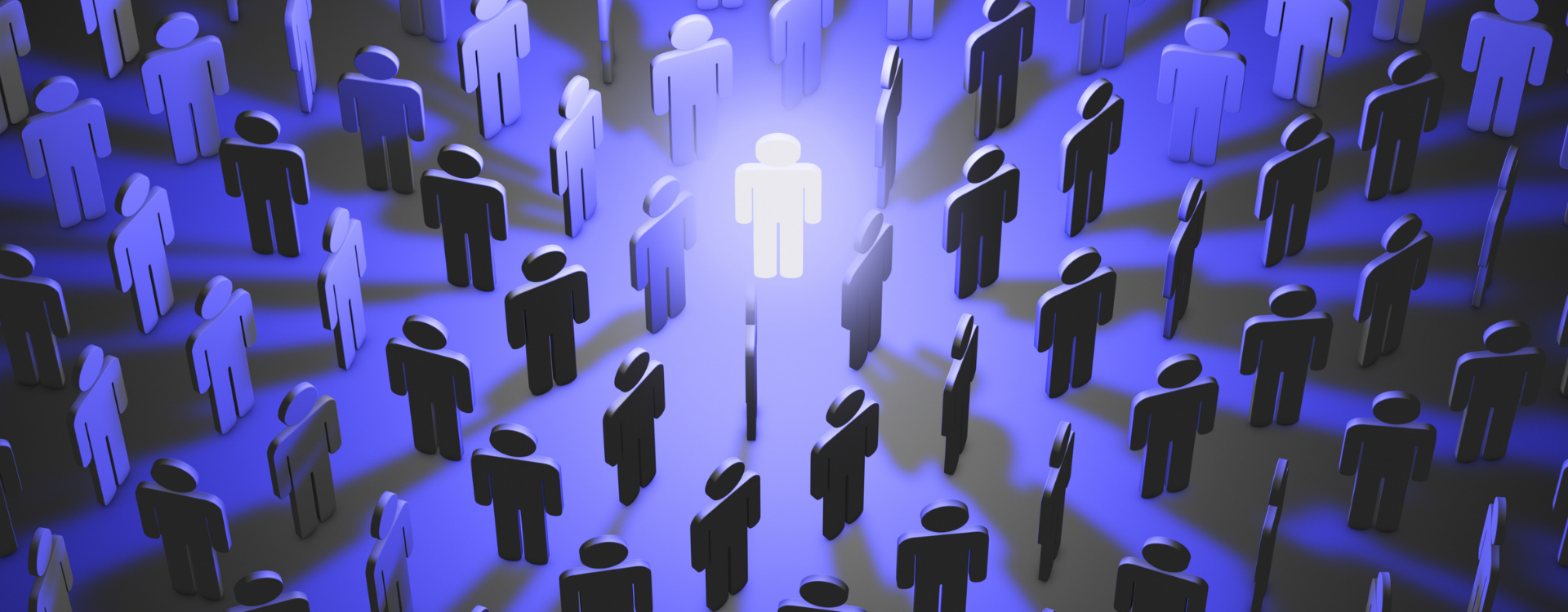 Tvirtual cut out people with a highlighted person