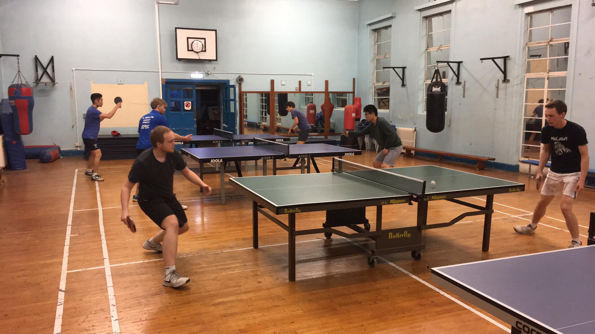 Table tennis training