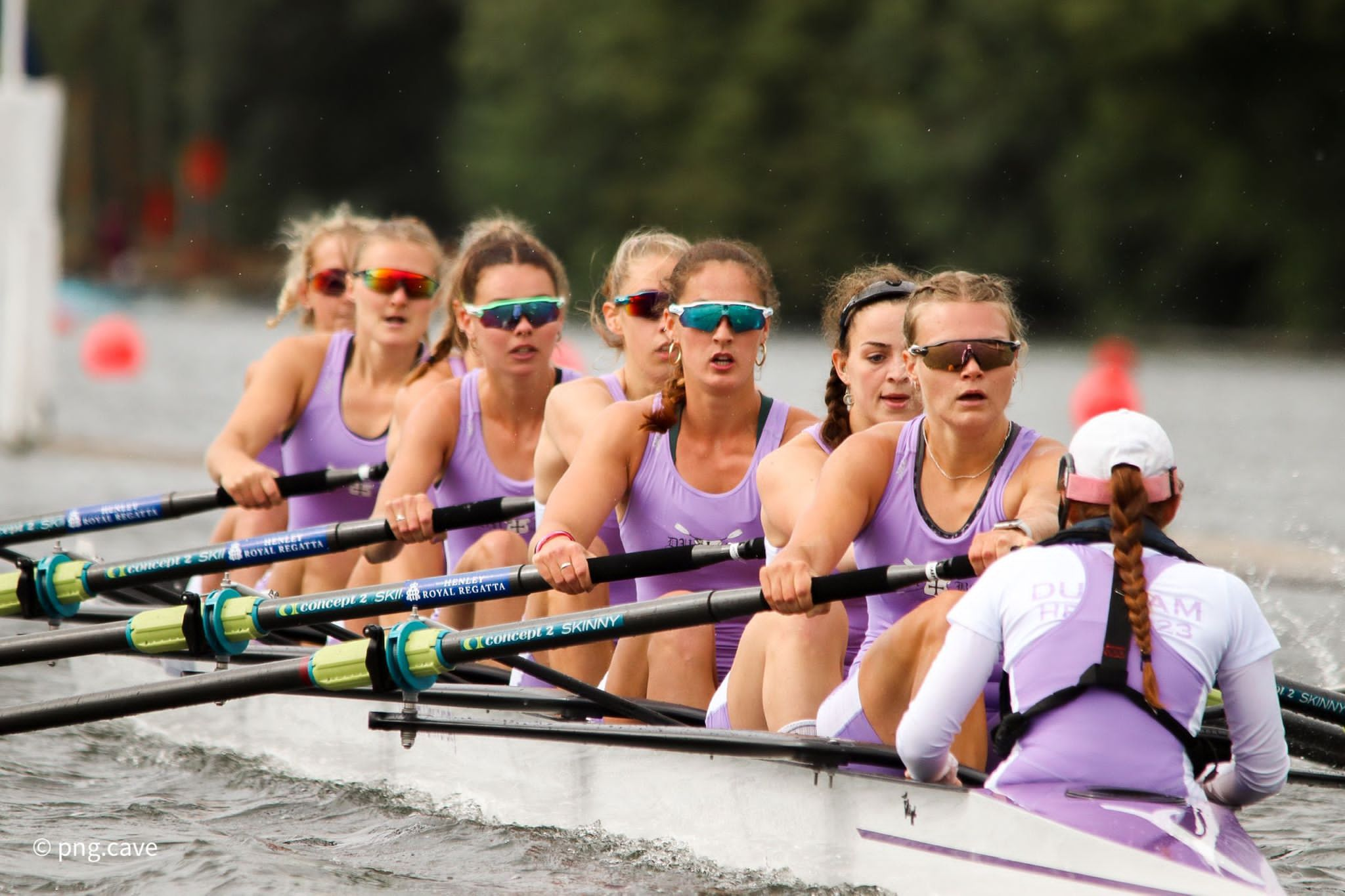 DUBC Female 7's racing at the Royal Henley Regatta