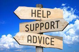 signpost for help, support and advice