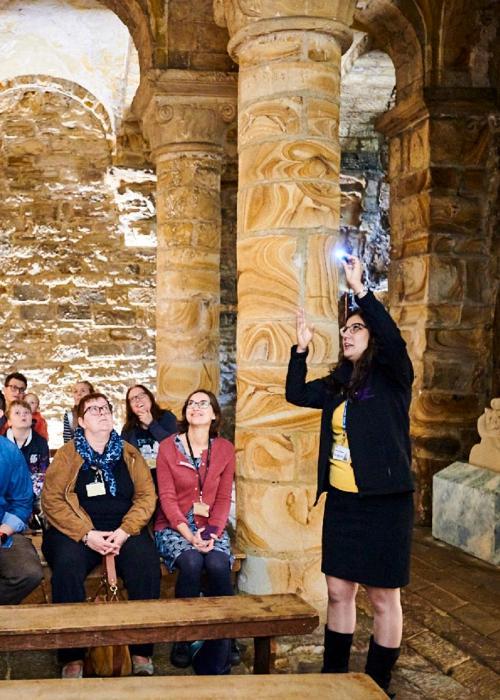 A Castle Tours inside the Norman Chapel.