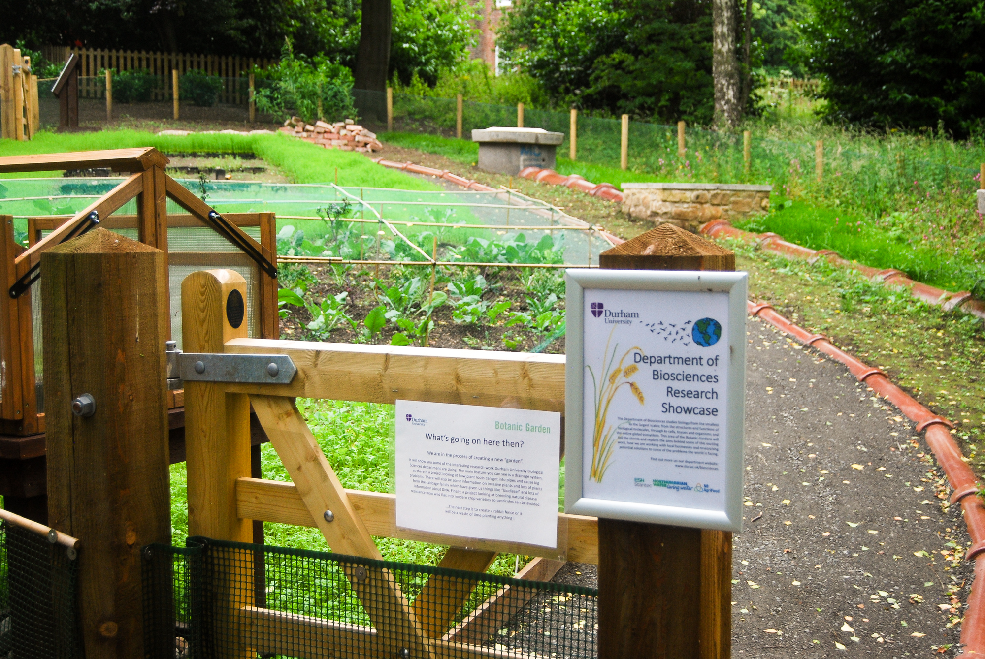 The Department of Biosciences Research Showcase area at the Botanic Garden